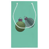 お洒落クリスマスツリーの装飾 スモールペーパーバッグ (裏面)