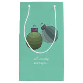 お洒落クリスマスツリーの装飾 スモールペーパーバッグ (正面)