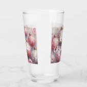 お洒落クリスマスツリーオーナメントボールピンク タンブラーグラス (左)