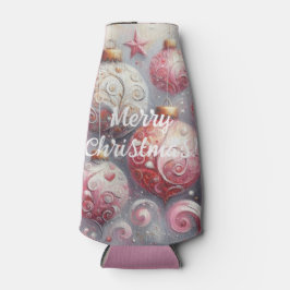お洒落クリスマスツリーオーナメントボールピンク ボトルクーラー