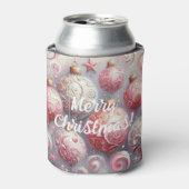 お洒落クリスマスツリーオーナメントボールピンク 缶クーラー (缶正面)