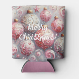 お洒落クリスマスツリーオーナメントボールピンク 缶クーラー