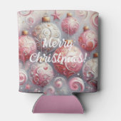 お洒落クリスマスツリーオーナメントボールピンク 缶クーラー (裏面)