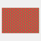 お洒落クリスマスツリーオーナメント星模様 ラッピングペーパーシート (正面)