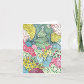 お洒落クリスマスツリーガー空白のデン サンキューカード (正面)