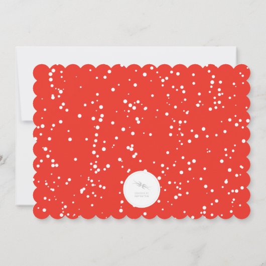 お洒落クリスマスツリーキッズホリデーパーティー招待状 招待状 (裏面)