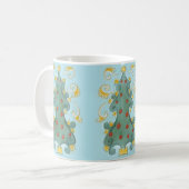 お洒落クリスマスツリーデザイン コーヒーマグカップ (正面左)