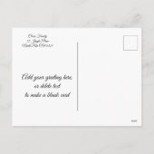 お洒落クリスマスツリーフォトホリデー シーズンポストカード (裏面)