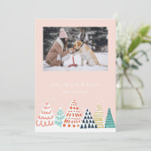 お洒落クリスマスツリーフラットホリデーカード シーズンカード (スタンド正面)