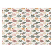 お洒落クリスマスツリーモダンウルトラピンク テーブルクロス (正面(横))