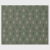 お洒落クリスマスツリーラッピング紙 ラッピングペーパー (フラット)