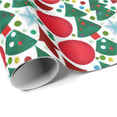 お洒落クリスマスツリーラッピング紙 ラッピングペーパー (ロールコーナー)