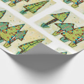 お洒落クリスマスツリー包装紙 ラッピングペーパー (角)