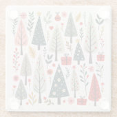 お洒落クリスマスツリー ガラスコースター (裏面)