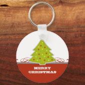 お洒落クリスマスツリー キーホルダー (正面)