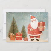 お洒落クリスマスツリー&ギフト付きサンタクロース シーズンカード (正面)