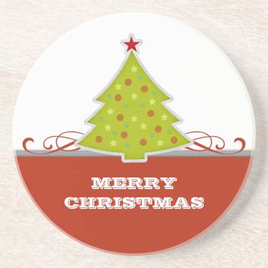 お洒落クリスマスツリー コースター (正面)