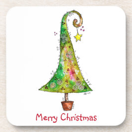 お洒落クリスマスツリー コースター