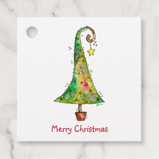 お洒落クリスマスツリー フェイバータグ (正面)