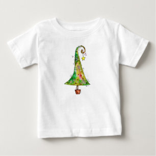 お洒落クリスマスツリー ベビーTシャツ