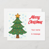 お洒落クリスマスツリー ポストカード (正面/裏面)