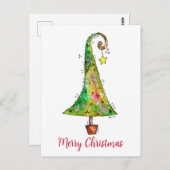 お洒落クリスマスツリー ポストカード (正面/裏面)