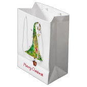 お洒落クリスマスツリー ミディアムペーパーバッグ (正面アングル)