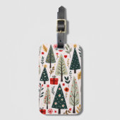 お洒落クリスマスツリー ラゲッジタグ (正面縦)