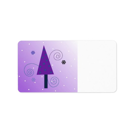 お洒落クリスマスツリー ラベル (正面)