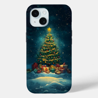 お洒落クリスマスツリーiPhoneケース iPhone 15ケース
