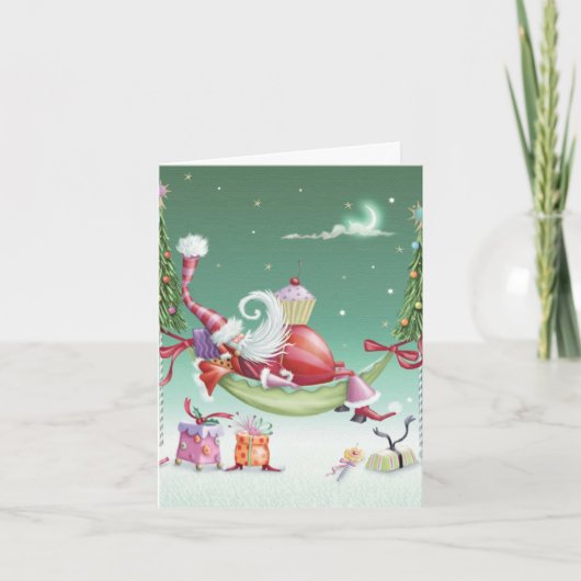お洒落クリスマスデイカード – カップケーキ シーズンカード (正面)