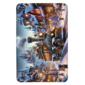 お洒落クリスマストレイン マグネット (縦)