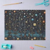 お洒落クリスマスナイトデカップクラフト紙 薄葉紙 (クラフト)