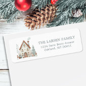 お洒落クリスマスハウスウィンターコテージ ラベル