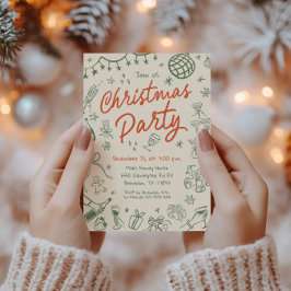 お洒落クリスマスパーティの招待状 招待状