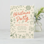 お洒落クリスマスパーティの招待状 招待状 (スタンド正面)