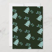 お洒落クリスマスパーティー型マンガのトナカイ 招待状 (裏面)