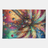 お洒落クリスマスパームツリートロピカルビーチ鮮やかな キッチンタオル (横)