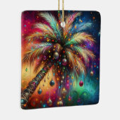 お洒落クリスマスパームツリートロピカルビーチ鮮やかな セラミックオーナメント (右)