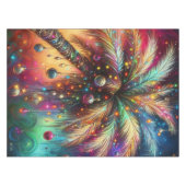 お洒落クリスマスパームツリートロピカルビーチ鮮やかな テーブルクロス (正面(横))