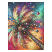 お洒落クリスマスパームツリートロピカルビーチ鮮やかな テーブルクロス (正面)