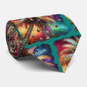 お洒落クリスマスパームツリートロピカルビーチ鮮やかな ネクタイ (ロール)