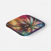 お洒落クリスマスパームツリートロピカルビーチ鮮やかな ペーパープレート (傾斜あり)