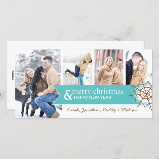 お洒落クリスマスフォトカード シーズンカード (正面/裏面)