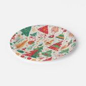 お洒落クリスマスフォレスト紙プレート ペーパープレート (アングル)