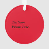 お洒落クリスマスフクロウオーナメント オーナメント (裏面)