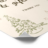 お洒落クリスマスブライダルシャワーカードとギフト ポスター (角)