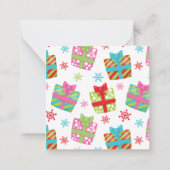 お洒落クリスマスプレゼントの囲い ノートカード (裏面)