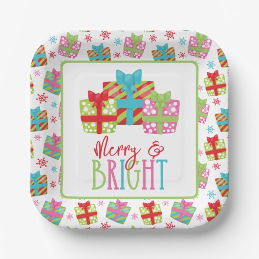 お洒落クリスマスプレゼント ペーパープレート (正面)