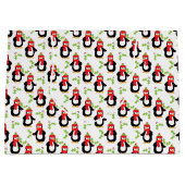 お洒落クリスマスペンギン大抱き枕 ラージペーパーバッグ (正面)